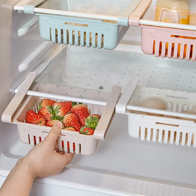Refrigerator Egg Fruit Storage Box Drawer Baskets Fridge Organizer Shelf-0923